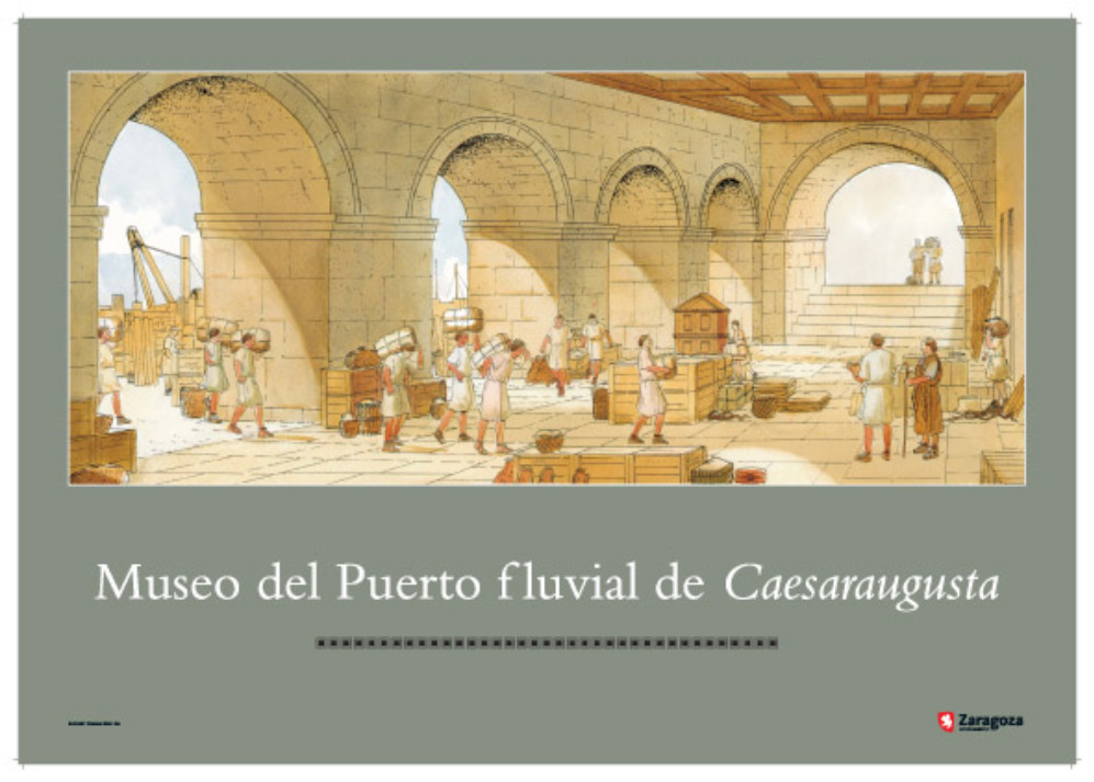 Cartel Museo del Puerto fluvial de Caesaraugusta