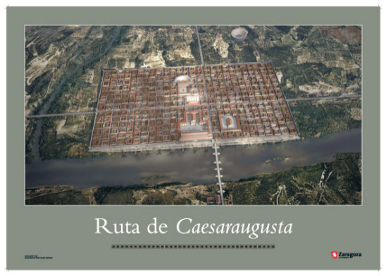 Recreación virtual de la ciudad romana de Caesaraugusta