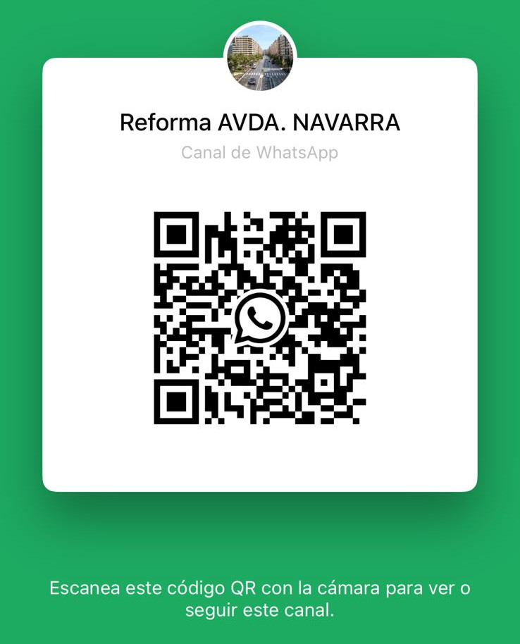 QR para suscribir al canal de Whatsapp: Avenida Navarra