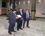 Acto de entrega de las Certificaciones Herity al Alcalde de Zaragoza