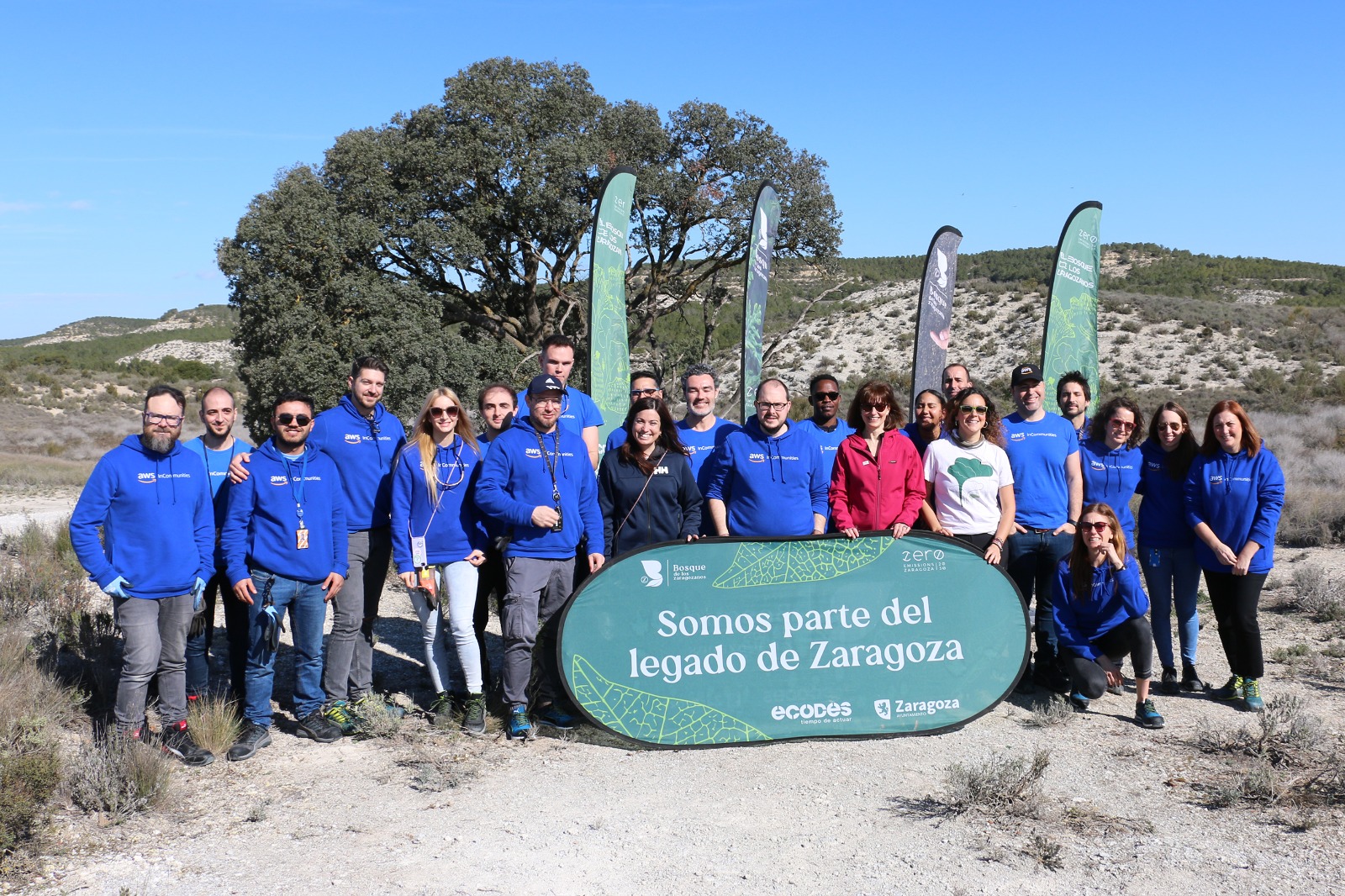 Plantación de AWS en el Bosque de los Zaragozanos en Peñaflor