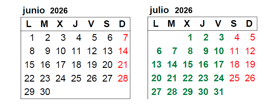Calendario Jun 2026