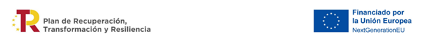 Logo del Plan de Recuperación, Transformación y Resilencia y Financiado por la Unión Europea