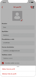 desplegable con botones