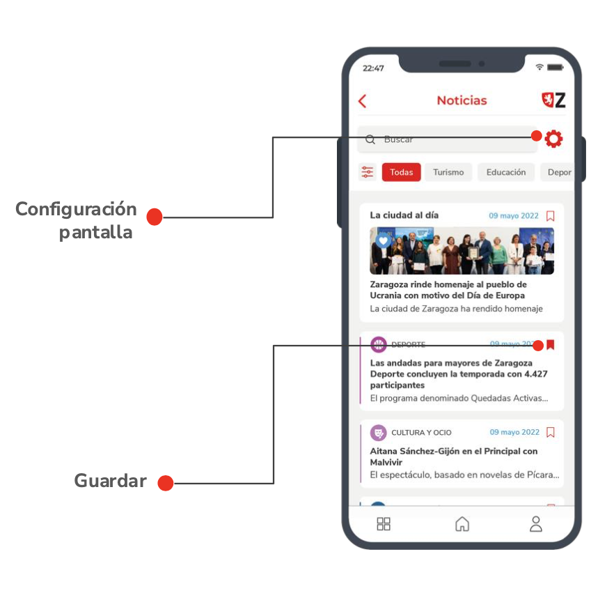configuracion de pantalla