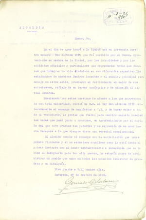 Palabras del alcalde