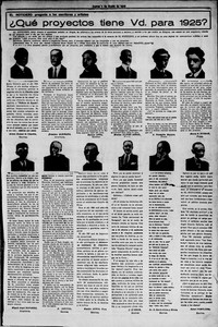 ¿Que proyectos tiene usted para 1925?