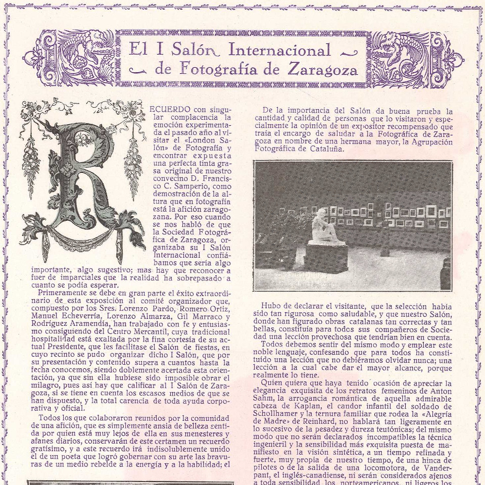 Primer Salón Internacional de Fotografía